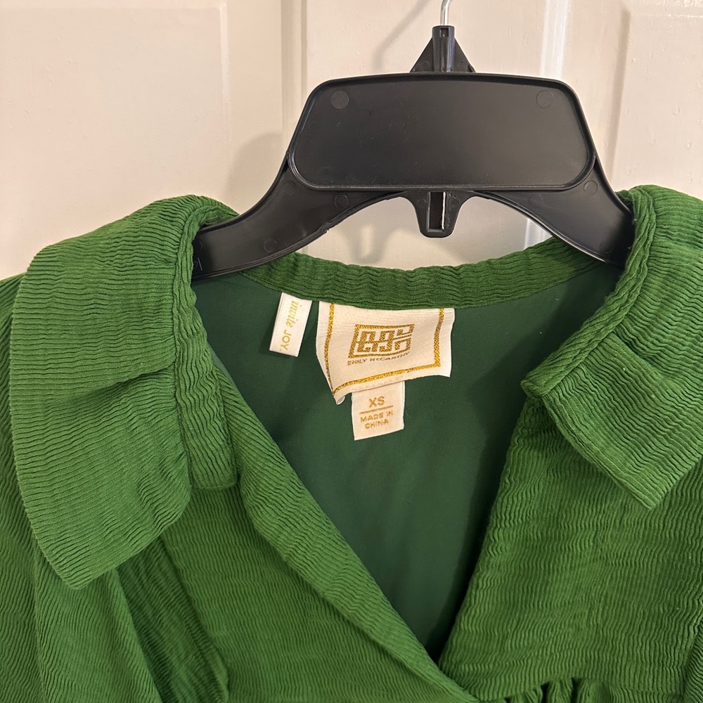 Emily McCarthy Green Corduroy Top - Picture 2 of 3